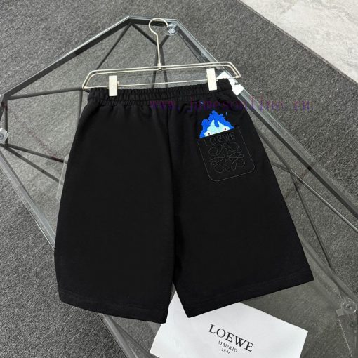 High Quality LOEWE Classic Element Printed Shorts Exquisite Printing Technology Fabric Made Of nlsreabh - Image 3