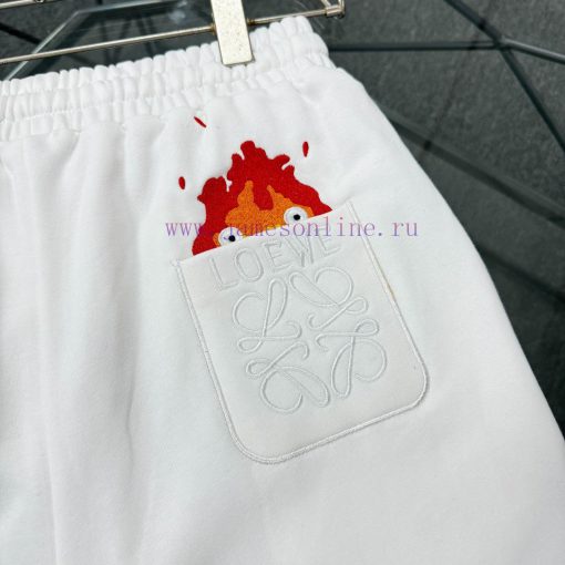High Quality LOEWE Classic Element Printed Shorts Exquisite Printing Technology Fabric Made Of plj5bucg - Image 4