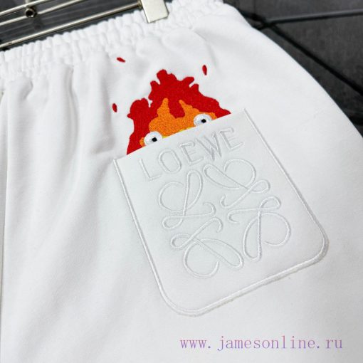 High Quality LOEWE Classic Element Printed Shorts Exquisite Printing Technology Fabric Made Of qa9fdvmm - Image 4