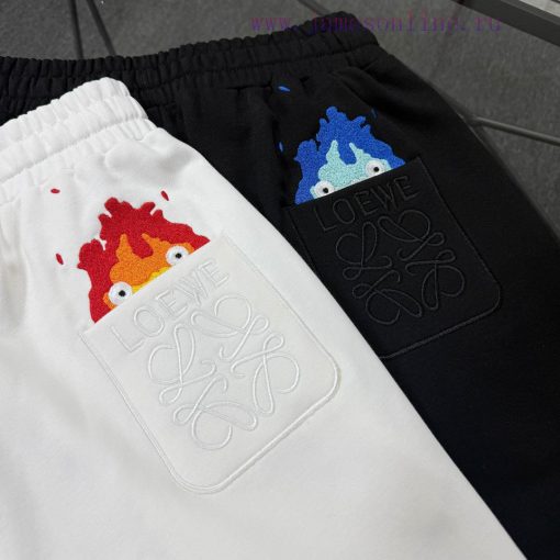 High Quality LOEWE Classic Element Printed Shorts Exquisite Printing Technology Fabric Made Of nlsreabh - Image 15