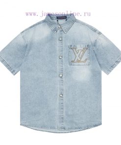 Arrived The Next DayLouis Vuitton25ss Early Spring New Light Luxury Unisex Denim Shirt SetHeavy rhgam4zx