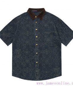 Arrived The Next DayLouis Vuitton25ss Early Spring New Light Luxury Unisex Denim Shirt SetHeavy qz1hreaz