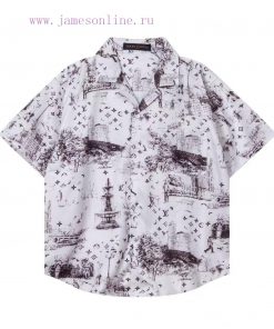 Arrived The Next DayLouis Vuitton25ss Early Spring New Light Luxury Unisex Woven Silk Shirt Set 9l21qjcy