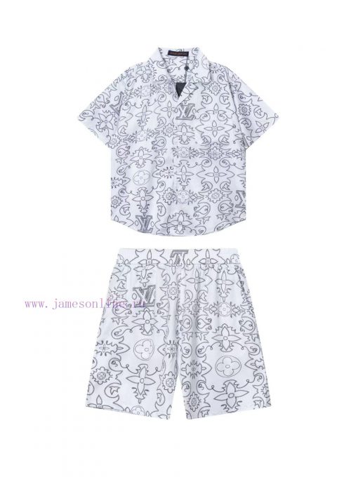 Arrived The Next DayLouis Vuitton25ss Early Spring New Light Luxury Unisex Woven Silk Shirt Set zu4rw96w - Image 3