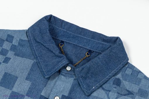 Arrived The Next DayLouis Vuitton25SS Dark Pattern Full Printed Jacquard Checkerboard Denim Sho 9qtygdgt - Image 3