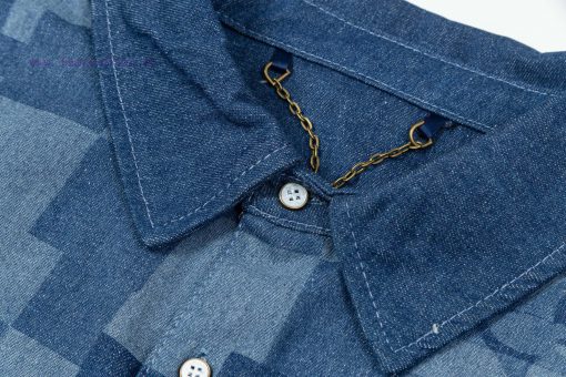 Arrived The Next DayLouis Vuitton25SS Dark Pattern Full Printed Jacquard Checkerboard Denim Sho 9qtygdgt - Image 4