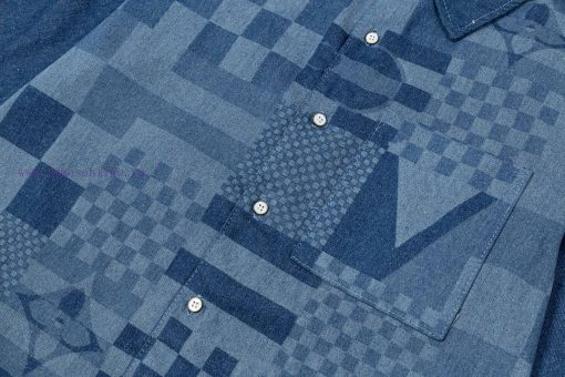 Arrived The Next DayLouis Vuitton25SS Dark Pattern Full Printed Jacquard Checkerboard Denim Sho 9qtygdgt - Image 5