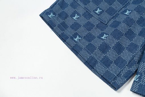 Arrived The Next DayLouis Vuitton25SS Dark Pattern Old Flower Full Printed Checkerboard Jacquar xoervan2 - Image 6