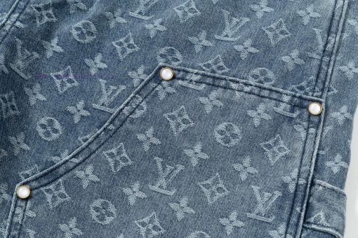 Arrived The Next DayLouis Vuitton25SS Dark Pattern Old Flower Full Printed Jacquard Denim Short rn0el4g2 - Image 8