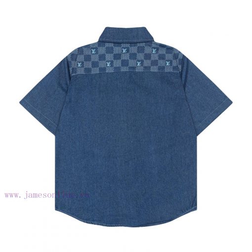 Arrived The Next DayLouis Vuitton25SS Dark Pattern Full Printed Jacquard Checkerboard Denim Sho 9qtygdgt - Image 10