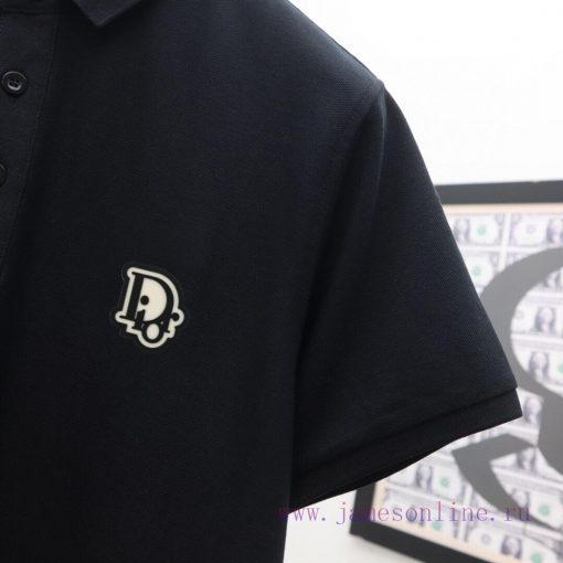 Dior's Latest Polo Short Sleeved Collar Versatile Solid Color And Dual Color Top-quality Origin h2fhyy1r - Image 7