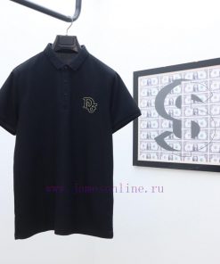 Dior's Latest Polo Short Sleeved Collar Versatile Solid Color And Dual Color Top-quality Origin jwpkwmwo