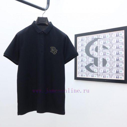 Dior's Latest Polo Short Sleeved Collar Versatile Solid Color And Dual Color Top-quality Origin jwpkwmwo