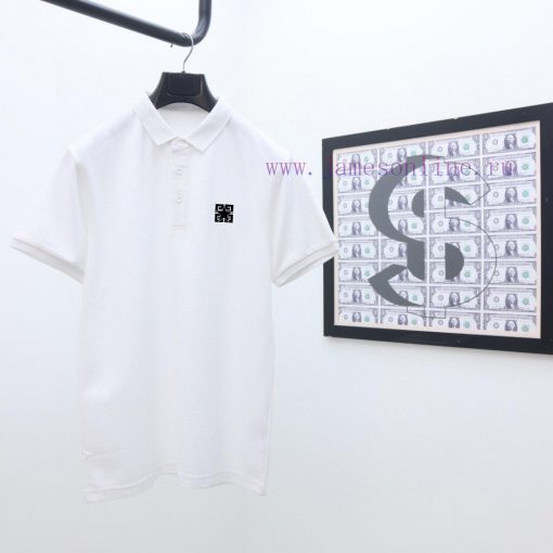 Givenchy's Latest Polo Short Sleeved Collar Solid Color Versatile Dual Color Top-quality Origin a2o7s3u3