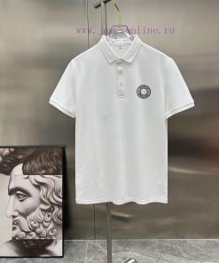 Burberry's New T-shirt With A Collar And Short Sleeved Polo Shirt Made Of Custom Fabric With Hi qhtxasnn