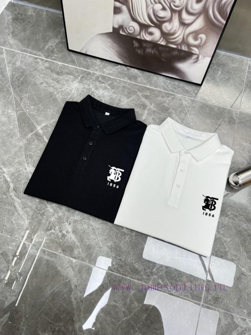 Burberry's New T-shirt With A Collar And Short Sleeved Polo Shirt Made Of Custom Fabric With Hi 4zfh5g82 - Image 6