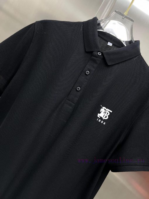 Burberry's New T-shirt With A Collar And Short Sleeved Polo Shirt Made Of Custom Fabric With Hi 4zfh5g82 - Image 7