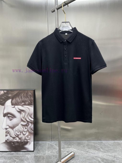 Prada's New T-shirt With A Lapel And Short Sleeved Polo Shirt Custom-made Fabric With High Brea hkd2iikt