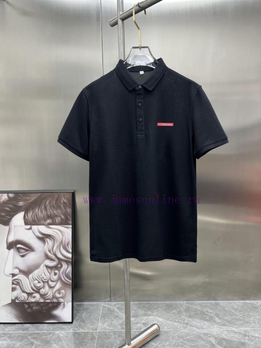 Prada's New T-shirt With A Lapel And Short Sleeved Polo Shirt Custom-made Fabric With High Brea hkd2iikt - Image 2