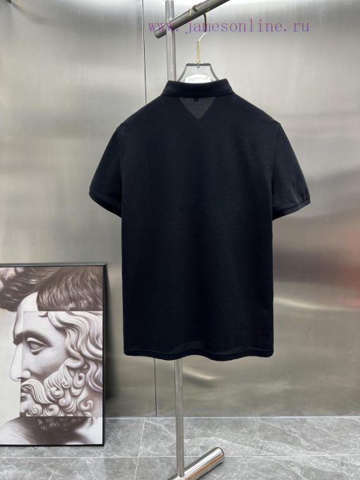 Prada's New T-shirt With A Lapel And Short Sleeved Polo Shirt Custom-made Fabric With High Brea ietudcr2 - Image 3