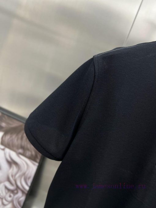 Prada's New T-shirt With A Lapel And Short Sleeved Polo Shirt Custom-made Fabric With High Brea hkd2iikt - Image 9