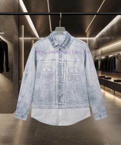 DIOR's Hot Selling Item Is Coming Jay Chou's Same Light Blue Vintage Denim Digital Printed Long 75um6wl4