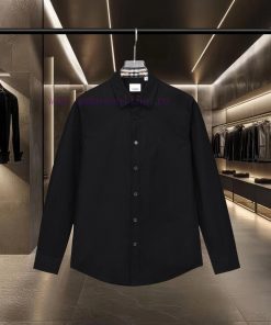 Burberry's Bestseller Is Coming! Poplin Plaid Elastic Cotton Poplin Long Sleeved Shirt Series 2 rifew6dj