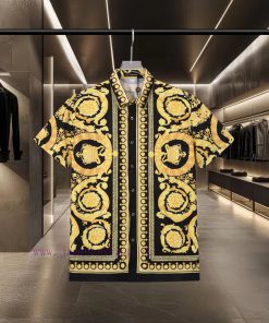 Versace's Hot Selling Item Is Coming! Medusa Palace Style Digital Printed Short Sleeved Shirt 2 8fbfir0a