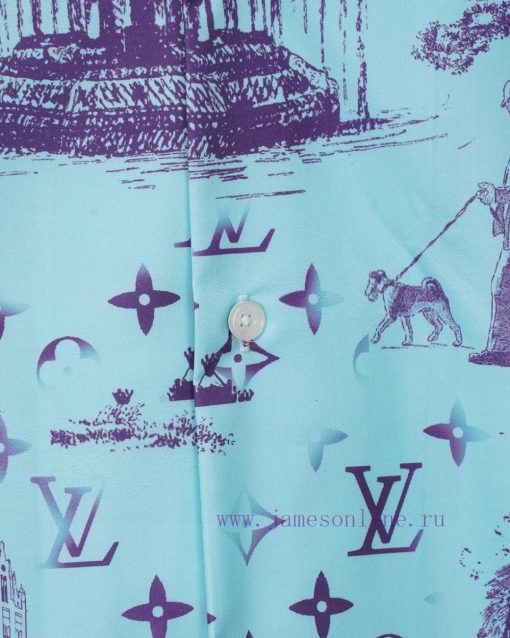 LV Louis Vuitton's Popular Short Sleeved Shirt With City Scenery Fragment Pattern 2025ss Offici esrb8945 - Image 11