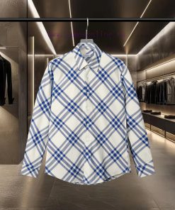 Burberry's Bestseller Is Coming! Vintage Twill Plaid Cotton Long Sleeved Shirt Series 2024ss Of 75j4xgm5