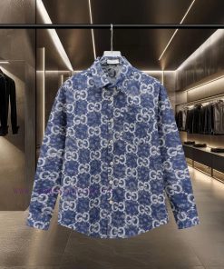GUCCI's Popular Item Is Coming! The Classic Double G Full Print Denim Shirt 2025ss Official Web 75ouy1l6