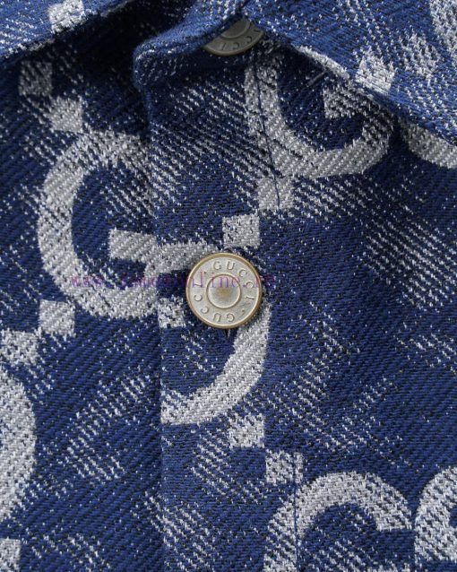 GUCCI's Popular Item Is Coming! The Classic Double G Full Print Denim Shirt 2025ss Official Web 75ouy1l6 - Image 10