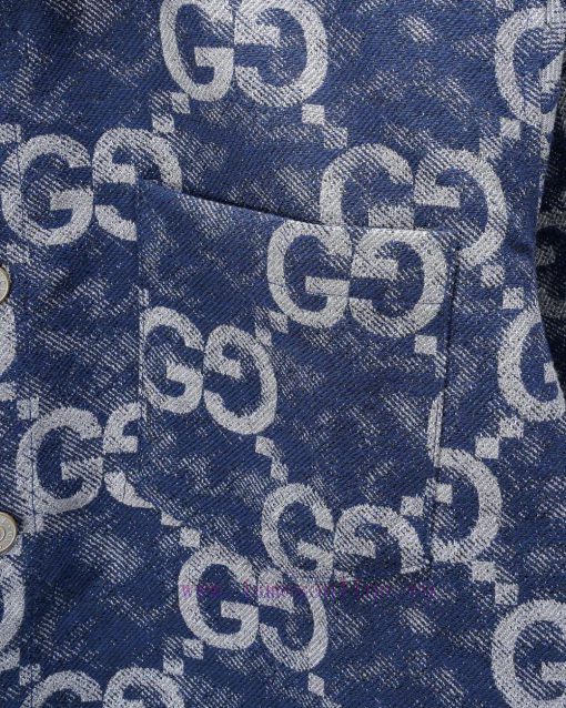 GUCCI's Popular Item Is Coming! The Classic Double G Full Print Denim Shirt 2025ss Official Web 75ouy1l6 - Image 11
