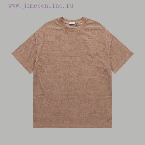 Top Differentiated CurrencyStyle Burberry Full Printed Plush Jacquard Set Short SleeveColor Pic fh037vop - Image 2