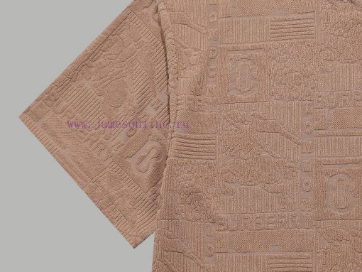 Top Differentiated CurrencyStyle Burberry Full Printed Plush Jacquard Set Short SleeveColor Pic fh037vop - Image 5