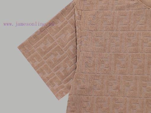 Top Differentiated CurrencyStyle: Fendi FENDI Full Printed Plush Jacquard Suit Short SleevedCol f7au5zqu - Image 5