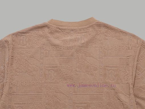 Top Differentiated CurrencyStyle Burberry Full Printed Plush Jacquard Set Short SleeveColor Pic fh037vop - Image 11