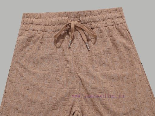 Top Differentiated CurrencyStyle Fendi FENDI Full Printed Plush Jacquard Shorts SetColor Pictur lnme5xff - Image 4