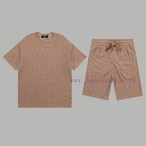 Top Differentiated CurrencyStyle Fendi FENDI Full Printed Plush Jacquard Shorts SetColor Pictur lnme5xff - Image 11