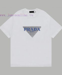 Top Differentiated CurrencyStyle Prada PRADA Triangle 3D Offset Printing Technology Short Sleev 6kykwcme