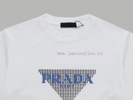 Top Differentiated CurrencyStyle Prada PRADA Triangle 3D Offset Printing Technology Short Sleev 6kykwcme - Image 4