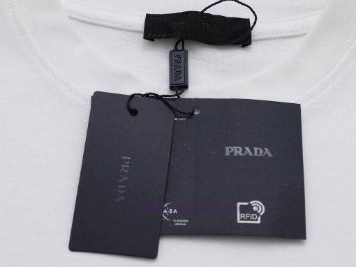 Top Differentiated CurrencyStyle Prada PRADA Triangle 3D Offset Printing Technology Short Sleev 6kykwcme - Image 6