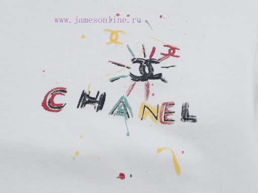 Top Differentiated CurrencyStyle Chanel Chanel Painted Craft Short Sleeved ShirtColor Picture C g2g7q23p - Image 8