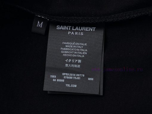 Top Differentiated CurrencyStyle Saint Laurent YSL Classic Logo Short SleeveColor Picture Color h73dy0ct - Image 10