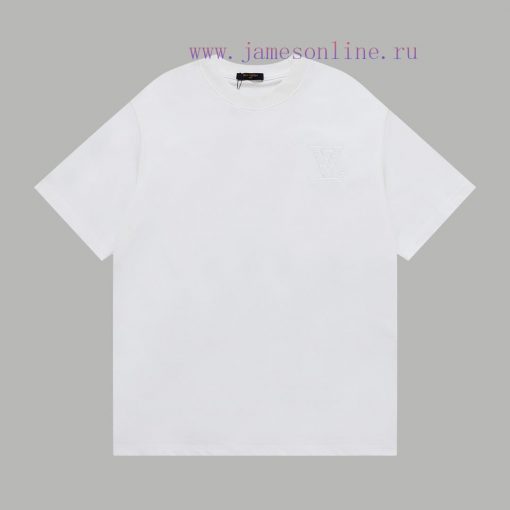 Top Differentiated CurrencyStyle Louis Vuitton LV Embroidery Size Label Short Sleeved ShirtColo u1v1torf