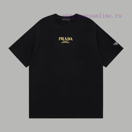 Top Differentiated CurrencyStyle Prada PRADA Silicone Three Dimensional Letter Short SleeveColo 28wedptr