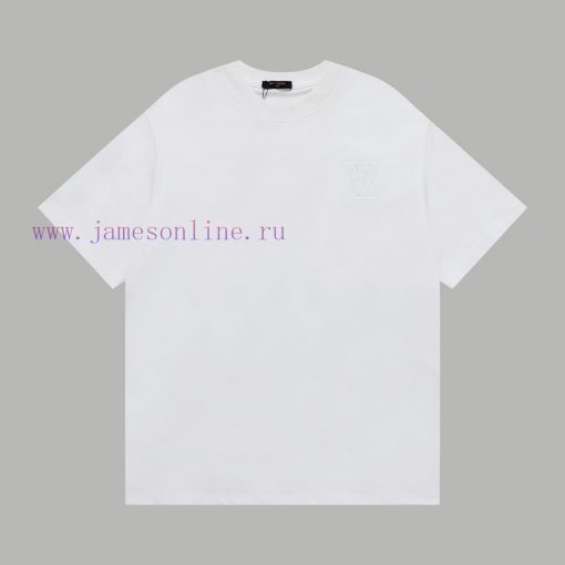 Top Differentiated CurrencyStyle Louis Vuitton LV Embroidery Size Label Short Sleeved ShirtColo u1v1torf - Image 2