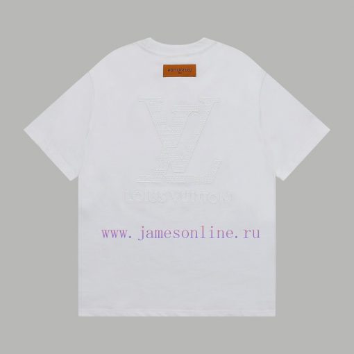 Top Differentiated CurrencyStyle Louis Vuitton LV Embroidery Size Label Short Sleeved ShirtColo u1v1torf - Image 3
