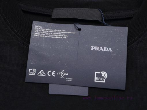 Top Differentiated CurrencyStyle Prada PRADA Silicone Three Dimensional Letter Short SleeveColo 28wedptr - Image 7