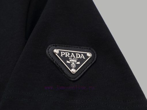 Top Differentiated CurrencyStyle Prada PRADA Silicone Three Dimensional Letter Short SleeveColo 28wedptr - Image 10